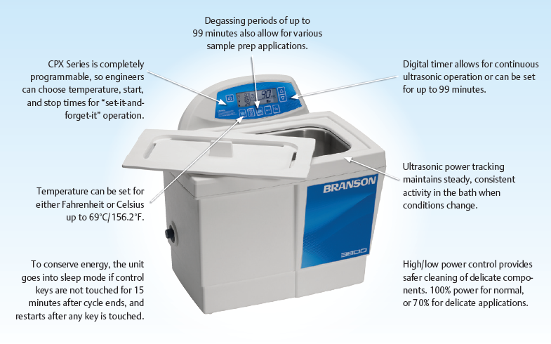 Branson CPXH Series Benchtop Ultrasonic Cleaners